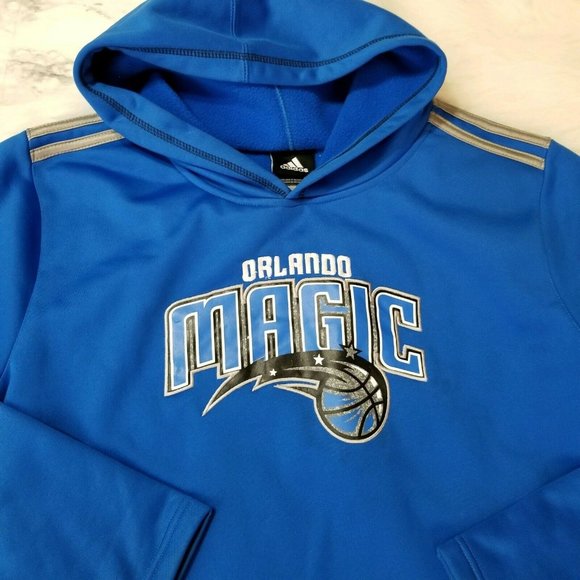 Adidas Sweatshirt Boys XL Orlando Magic NBA Blue Pullover Fleece Long Sleeve